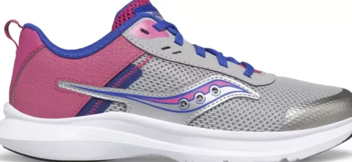 Girls | Boys*saucony Big Kid's Axon 3 Sneaker Grey | Fuchsia