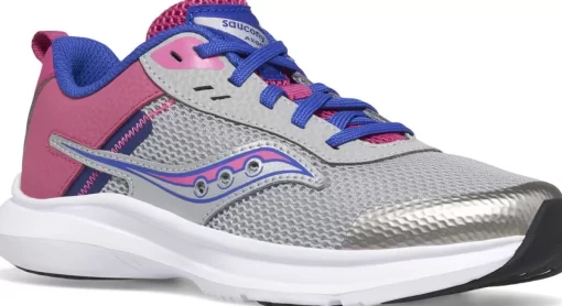 Girls | Boys*saucony Big Kid's Axon 3 Sneaker Grey | Fuchsia