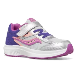 Shop By Gender | Big Kid (10.5 & up)*saucony Big Kid's Cohesion KDZ A/C Sneaker Purple | Silver | Pink