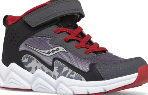 Boys | Shop By Gender*saucony Big Kid's Flash Mid A/C Sneaker Grey | Red