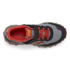 Shop By Gender | Big Kid (10.5 & up)*saucony Big Kid's Peregrine KDZ A/C Sneaker Grey | Red | Yellow