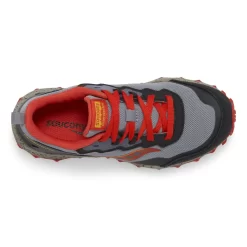 Shop By Gender | Big Kid (10.5 & up)*saucony Big Kid's Peregrine KDZ Sneaker Grey | Red | Yellow