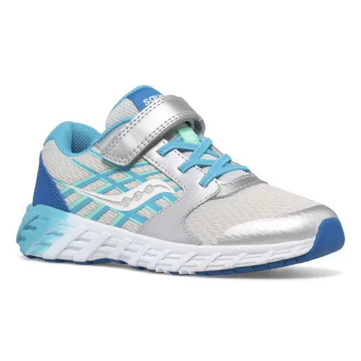 Unisex | Boys*saucony Big Kid's Wind 2.0 A/C Sneaker Turq | Silver