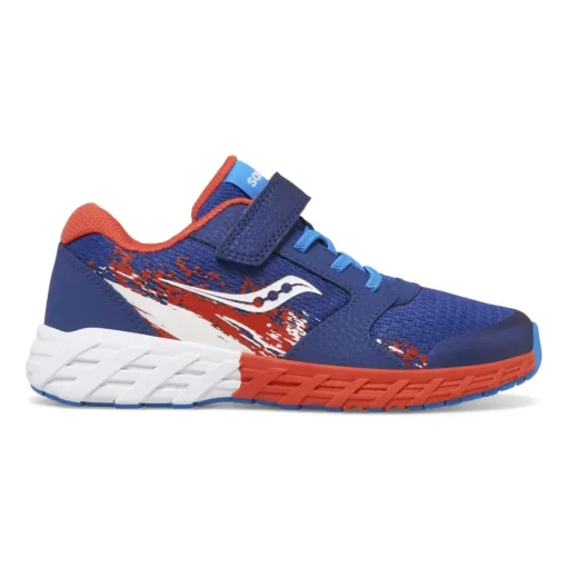 Unisex | Boys*saucony Big Kid's Wind 2.0 A/C Sneaker Navy | Red | White