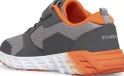 Unisex | Boys*saucony Big Kid's Wind 2.0 A/C Sneaker Grey | Orange
