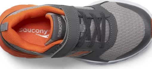 Unisex | Boys*saucony Big Kid's Wind 2.0 A/C Sneaker Grey | Orange
