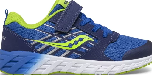Unisex | Boys*saucony Big Kid's Wind 2.0 A/C Sneaker Blue | Green