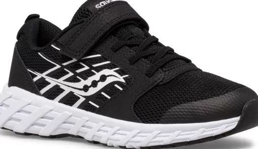Unisex | Boys*saucony Big Kid's Wind 2.0 A/C Sneaker Black | White