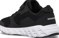 Unisex | Boys*saucony Big Kid's Wind 2.0 A/C Sneaker Black | White
