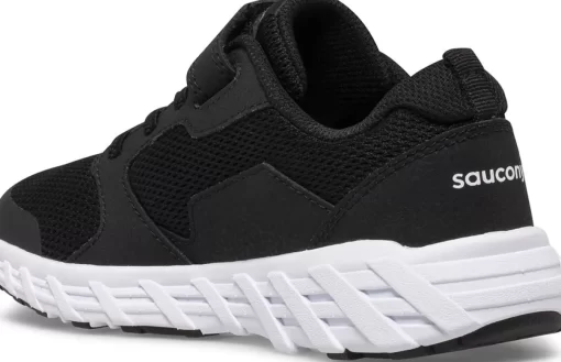 Unisex | Boys*saucony Big Kid's Wind 2.0 A/C Sneaker Black | White