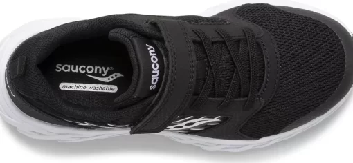 Unisex | Boys*saucony Big Kid's Wind 2.0 A/C Sneaker Black | White