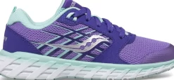 Unisex | Girls*saucony Big Kid's Wind 2.0 Lace Sneaker Purple