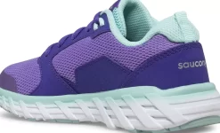 Unisex | Girls*saucony Big Kid's Wind 2.0 Lace Sneaker Purple