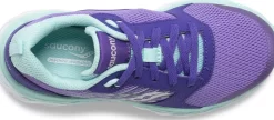 Unisex | Girls*saucony Big Kid's Wind 2.0 Lace Sneaker Purple
