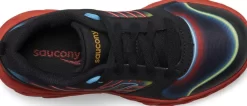Unisex | Girls*saucony Big Kid's Wind 2.0 Lace Sneaker Neon | Black | Red