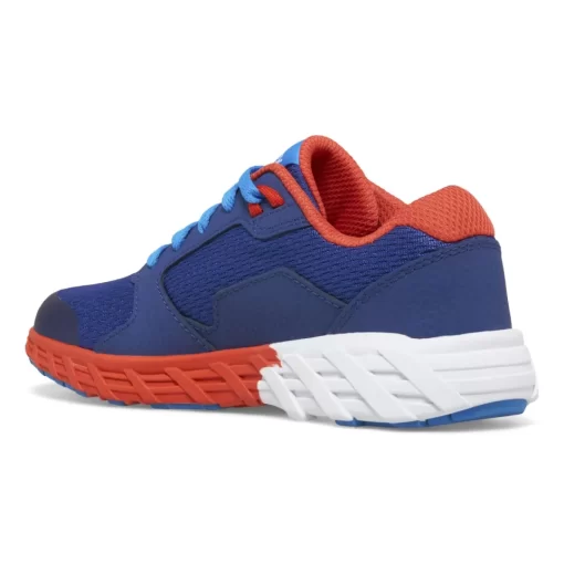 Unisex | Girls*saucony Big Kid's Wind 2.0 Lace Sneaker Navy | Red | White