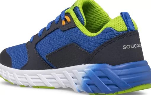 Unisex | Girls*saucony Big Kid's Wind 2.0 Lace Sneaker Blue | Green