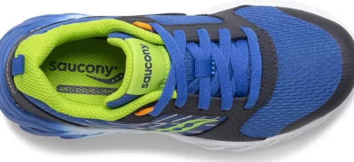Unisex | Girls*saucony Big Kid's Wind 2.0 Lace Sneaker Blue | Green
