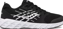 Unisex | Girls*saucony Big Kid's Wind 2.0 Lace Sneaker Black | White