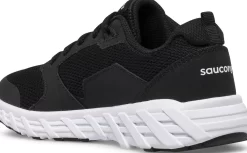 Unisex | Girls*saucony Big Kid's Wind 2.0 Lace Sneaker Black | White