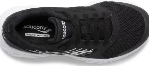 Unisex | Girls*saucony Big Kid's Wind 2.0 Lace Sneaker Black | White