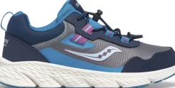 Girls | Boys*saucony Big Kid's Wind Shield 3.0 Sneaker Navy | Grey | Turq