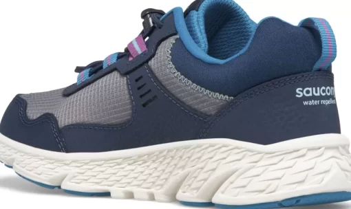Girls | Boys*saucony Big Kid's Wind Shield 3.0 Sneaker Navy | Grey | Turq
