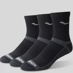 Socks | Socks*saucony Inferno Cushion Mid 3-Pack Sock Black