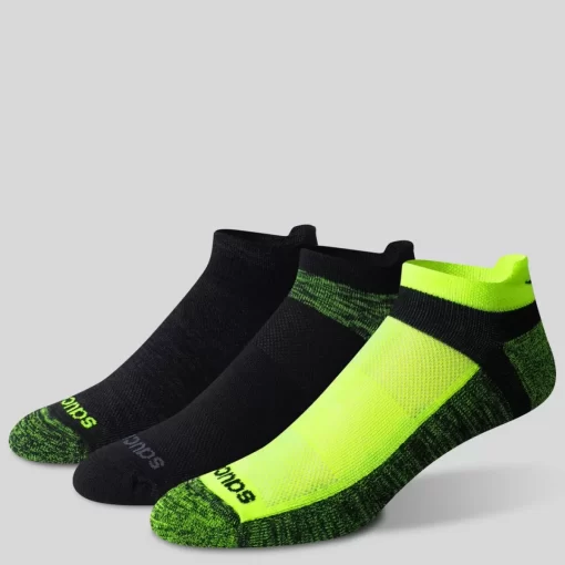 Socks | Accessories*saucony Inferno Cushioned No Show Tab 3-Pack Socks Citron