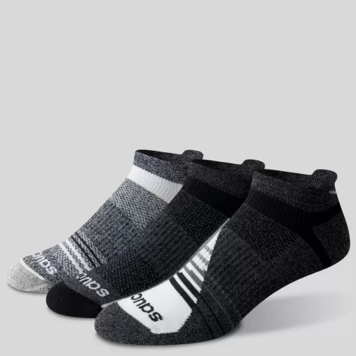 Socks | Socks*saucony Inferno Merino Wool Blend No Show 3-Pack Sock Grey Marl