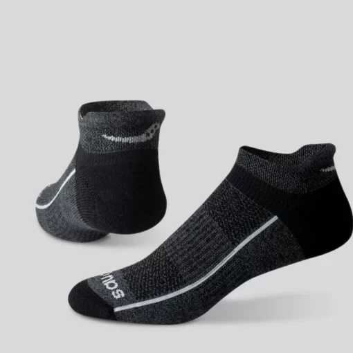 Socks | Socks*saucony Inferno Merino Wool Blend No Show 3-Pack Sock Grey Marl