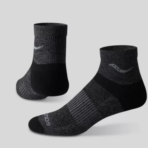 Socks | Socks*saucony Inferno Merino Wool Blend Quarter 3-Pack Sock Grey Marl