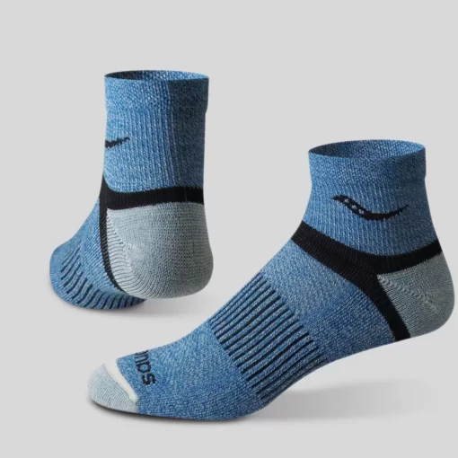 Socks | Socks*saucony Inferno Merino Wool Blend Quarter 3-Pack Sock Blue Assorted