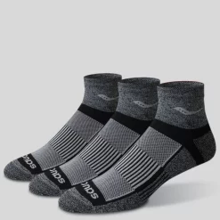 Socks | Accessories*saucony Inferno Quarter 3-Pack Socks Black White Twist