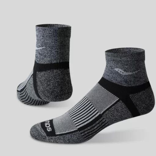Socks | Accessories*saucony Inferno Quarter 3-Pack Socks Black White Twist