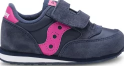 Unisex | Girls*saucony Little Kid's Baby Jazz Hook & Loop Sneaker Navy/Pink