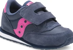 Unisex | Girls*saucony Little Kid's Baby Jazz Hook & Loop Sneaker Navy/Pink