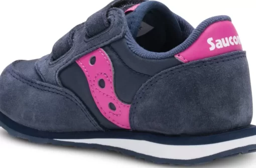 Unisex | Girls*saucony Little Kid's Baby Jazz Hook & Loop Sneaker Navy/Pink