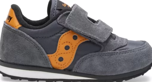 Unisex | Girls*saucony Little Kid's Baby Jazz Hook & Loop Sneaker Grey/Orange