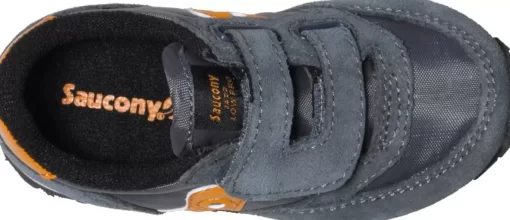 Unisex | Girls*saucony Little Kid's Baby Jazz Hook & Loop Sneaker Grey/Orange