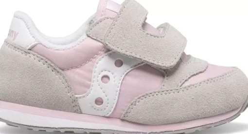 Unisex | Shop By Gender*saucony Little Kid's Baby Jazz Hook & Loop Sneaker Grey | Pink | White