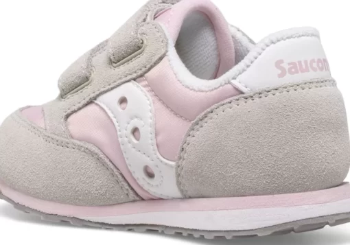 Unisex | Shop By Gender*saucony Little Kid's Baby Jazz Hook & Loop Sneaker Grey | Pink | White