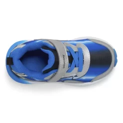 Girls | Boys*saucony Little Kid's Flash 3.0 A/C Jr. Sneaker Black | Blue | Chrome