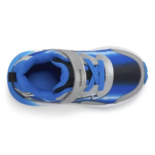 Girls | Boys*saucony Little Kid's Flash 3.0 A/C Jr. Sneaker Black | Blue | Chrome