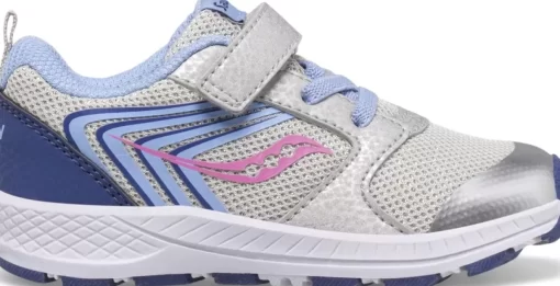 Unisex | Girls*saucony Little Kid's Wind FST Jr. Sneaker Silver | Blue | Pink