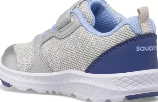 Unisex | Girls*saucony Little Kid's Wind FST Jr. Sneaker Silver | Blue | Pink