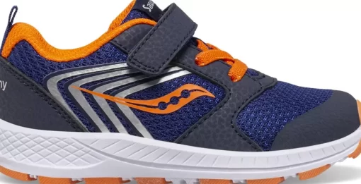 Unisex | Girls*saucony Little Kid's Wind FST Jr. Sneaker Navy | Orange