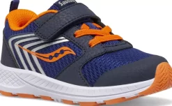 Unisex | Girls*saucony Little Kid's Wind FST Jr. Sneaker Navy | Orange