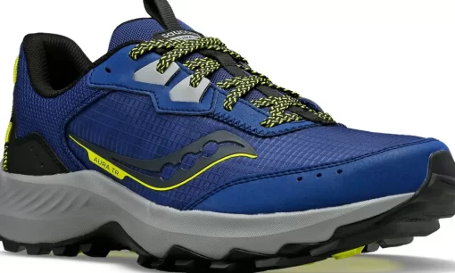Wide Widths | Trail/Hiking*saucony Men's Aura TR Wide Indigo | Black