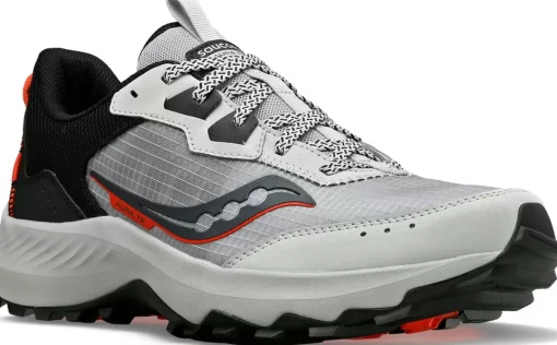 Wide Widths | Trail/Hiking*saucony Men's Aura TR Wide Concrete | Black